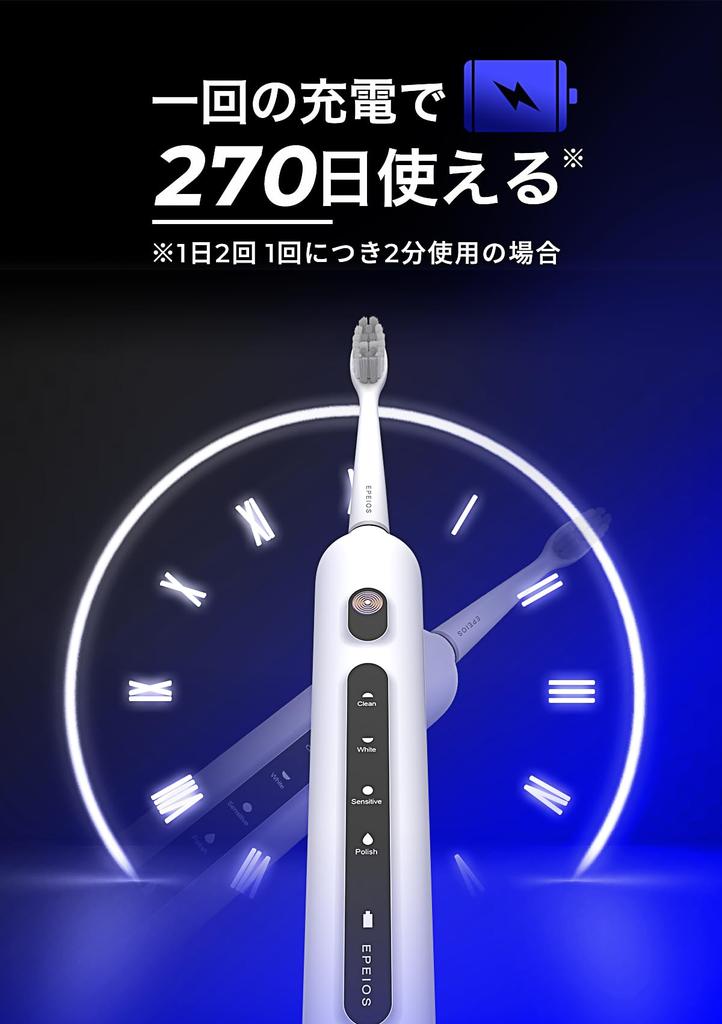 Recommended by Epeios OKare PRO Sonic Electric Includes 2 Replacement Brush 270 Days of Quick IPX7 Memory and Makes a Great Gift Dentists Toothbrush,