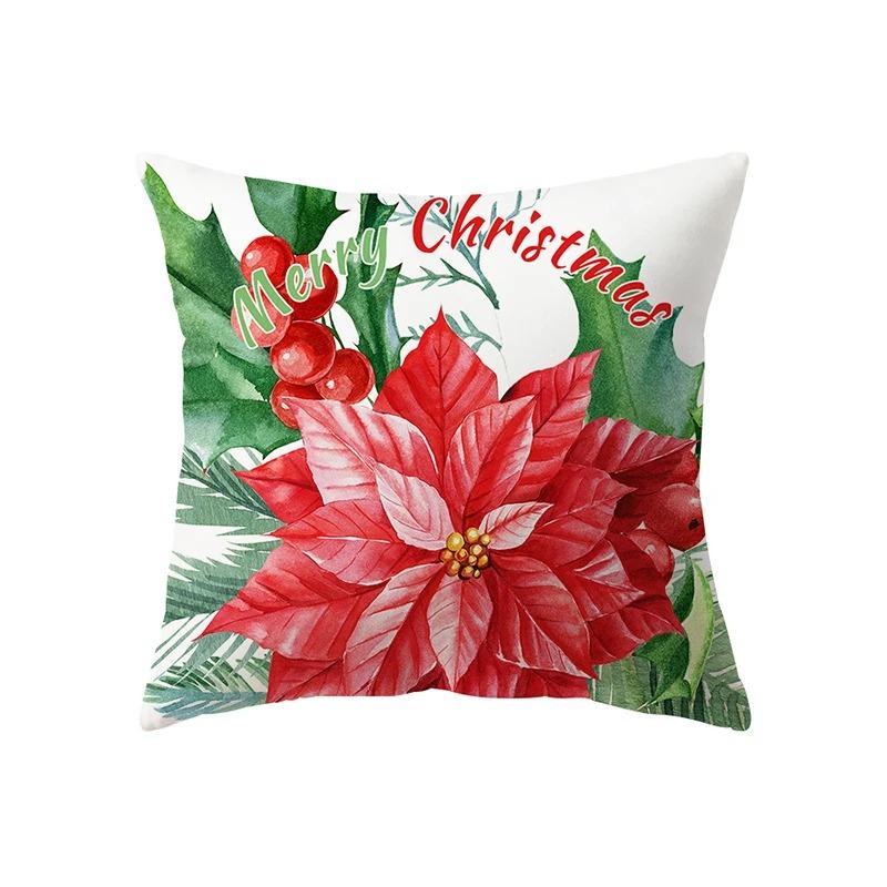 Christmas Themed Pillowcases Car Accessories Office Santa Claus Living Room Sofa Home Pillowcases
