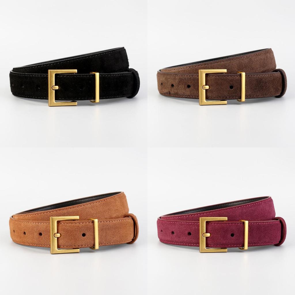 Classic Leather Womens Belt With Pin Buckle For Casual And Business Wear
