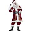 Red Fancy Dress Up Party Man Costume Santa Claus Suit Adult Oversize Christmas Cosplay