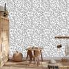 Wallpaper Black and White Flowers Light Gray and White 50x1000