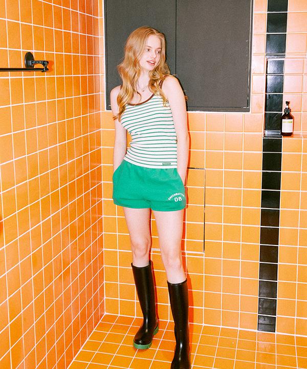 GREENBUTTER Under Pants Logo Banding Shorts (Green)