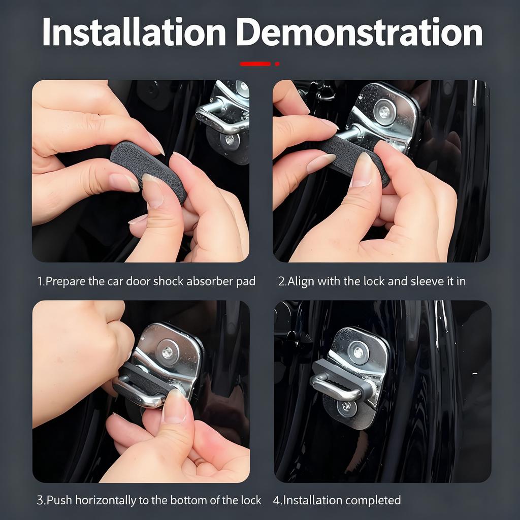 Car Door Silicone Protector Shim Anti-Collision Buffer Spacer Sound Insulation Shock Absorber Gaskets for Auto Door Protection