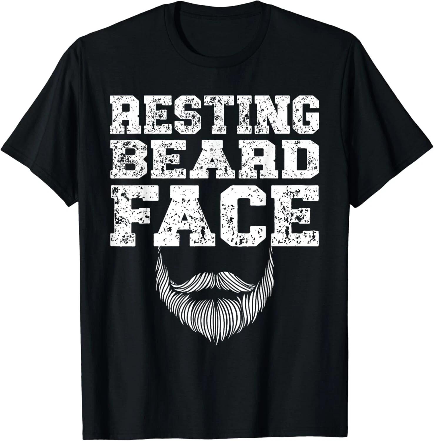 

Resting Beard Face Beard Lover Bearded Guy Mustache Gift Unisex T-Shirt XL