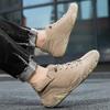 Fashion Men's Nude Boots Fashionable Stitching Lightweight Comfortable Soft Upper for Daily Wear Casual Street Style Walking Men Shoes