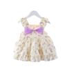 Girls Floral Halter Dress Summer Fashion Cake Dress Children's Princess Dress