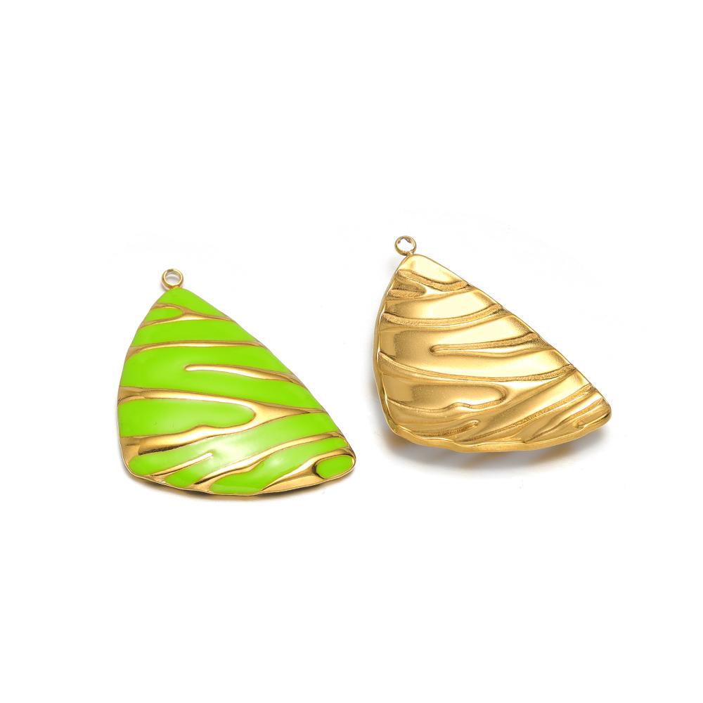 

5pcs Stainless Steel Enamel Triangle Charms for DIY Jewelry Findings Necklace Pendant Bracelets Earrings Making Eardrop Supplies