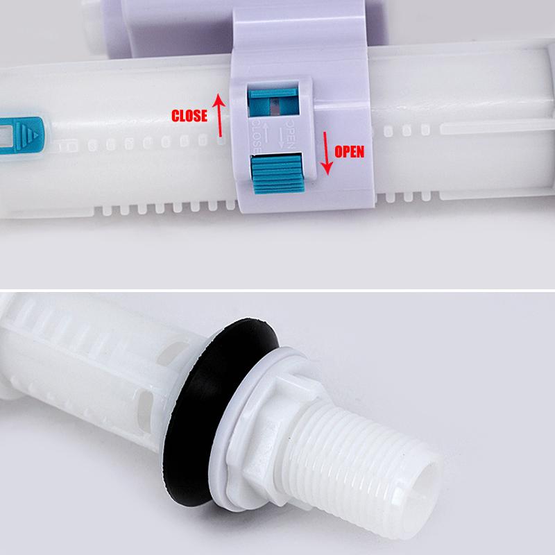 Verstellbares Toilettenspülventil Spülventile Toilettenspülkasten Spül-Druckknopfventil für Toiletten Cisternen Spülkasten-Siphon Badezimmer G1/2