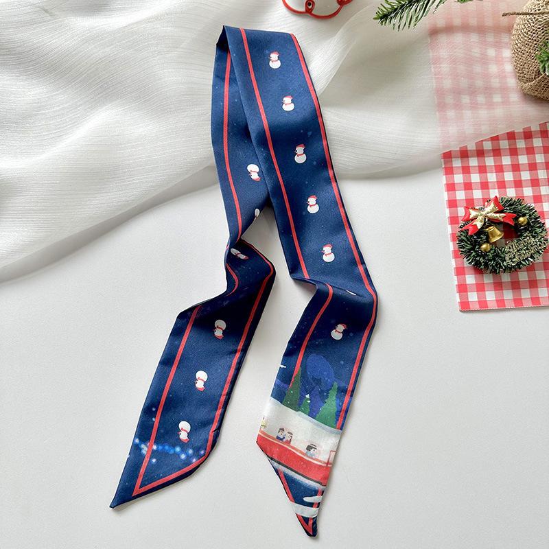 Long silk scarf, high-end new versatile hair tie streamer, atmosphere ribbon, spring and summer decorative scarf, tied bag streamer