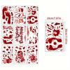 Halloween Decorations, 84pcs Halloween Window Clings, 9 Sheets Bloody Handprint Footprint Halloween Wall Decal Floor Clings