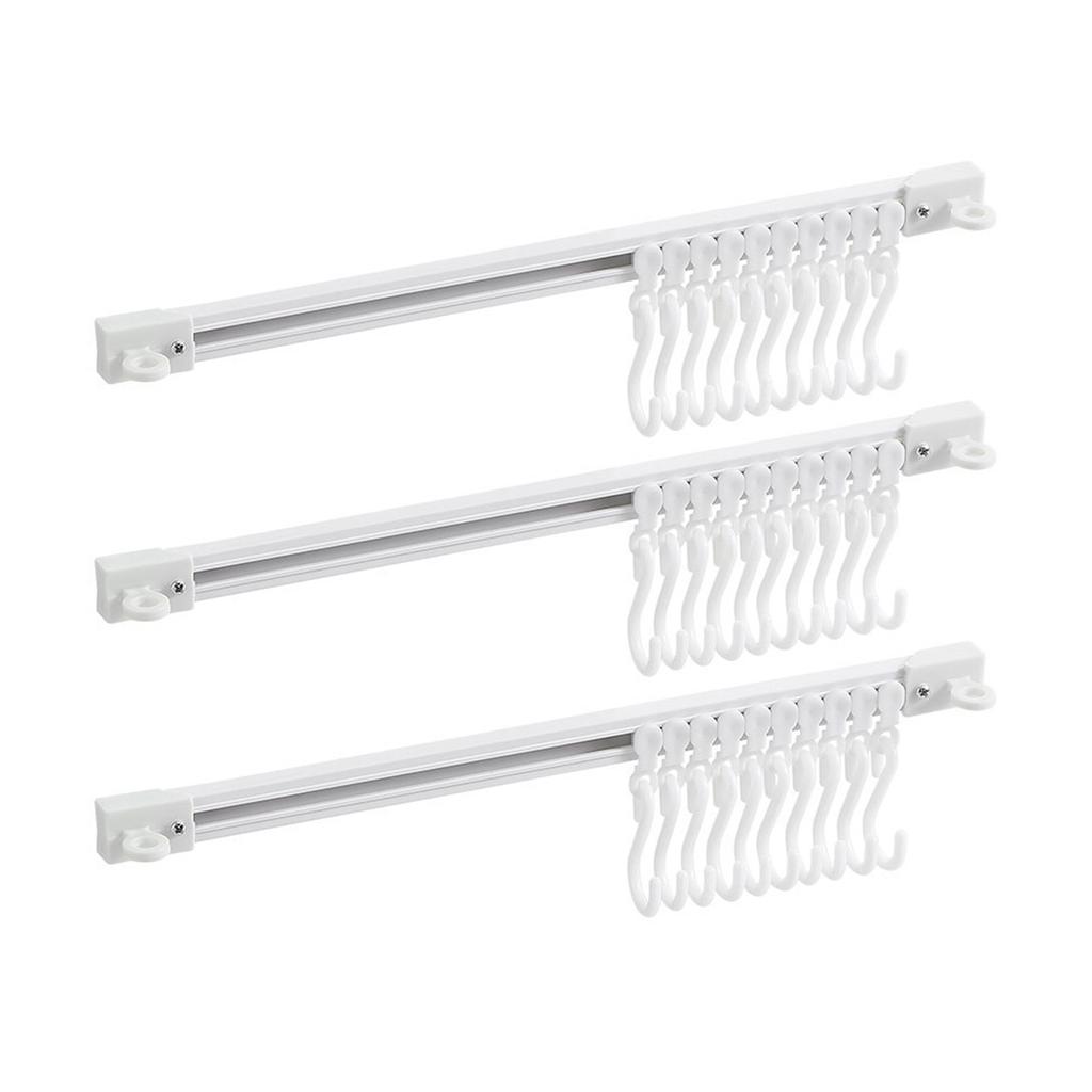 1/3 STÜCK Wandmontagehaken, Haushalt Multifunktionale Hängeregale mit Schiebehaken, Stanzfreies Aufbewahrungsregal für Küche Schrank