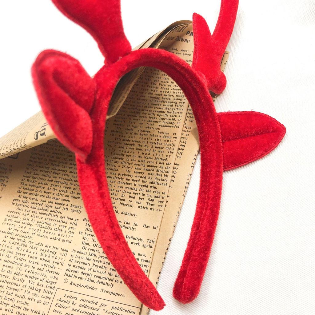 Cute Cartoon Reindeer Antler Headband Christmas Hair Clip Accessory