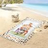 Süßes Tier-Puzzle-Print Strandtuch, Großes Weiches Schnelltrocknendes Handtuch für Strand Camping Schwimmen