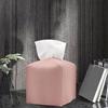 Creative Tissue Box Holder Leather for Bedroom Dressers