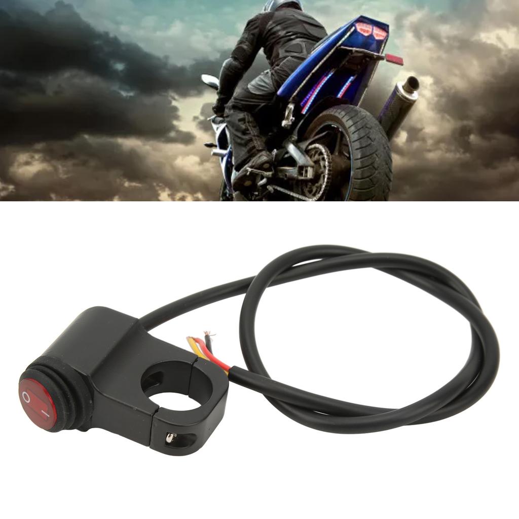 22mm 12V Motorcycle Handlebar Headlight Button Switch Aluminum Alloy Waterproof Fog Light Switch