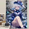 G-Genshin I-Impact F-Furina Anime Tapestry Art Science Fiction Room Home Decor Wall Art Decor