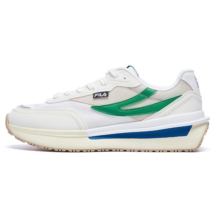 FILA Renno Textile, Synthetic Leather Cushioning, Wear Resistant Low top Casual Shoes Men s White F12M226122FBA 43