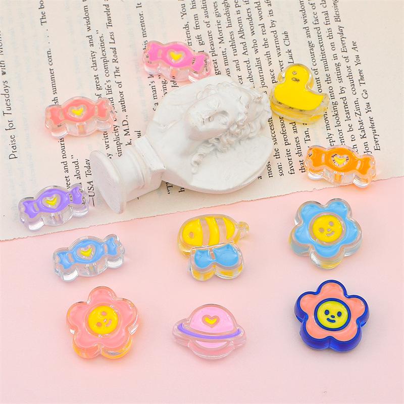 Kirschblüten Bär Acrylperlen DIY Handyketten-Set