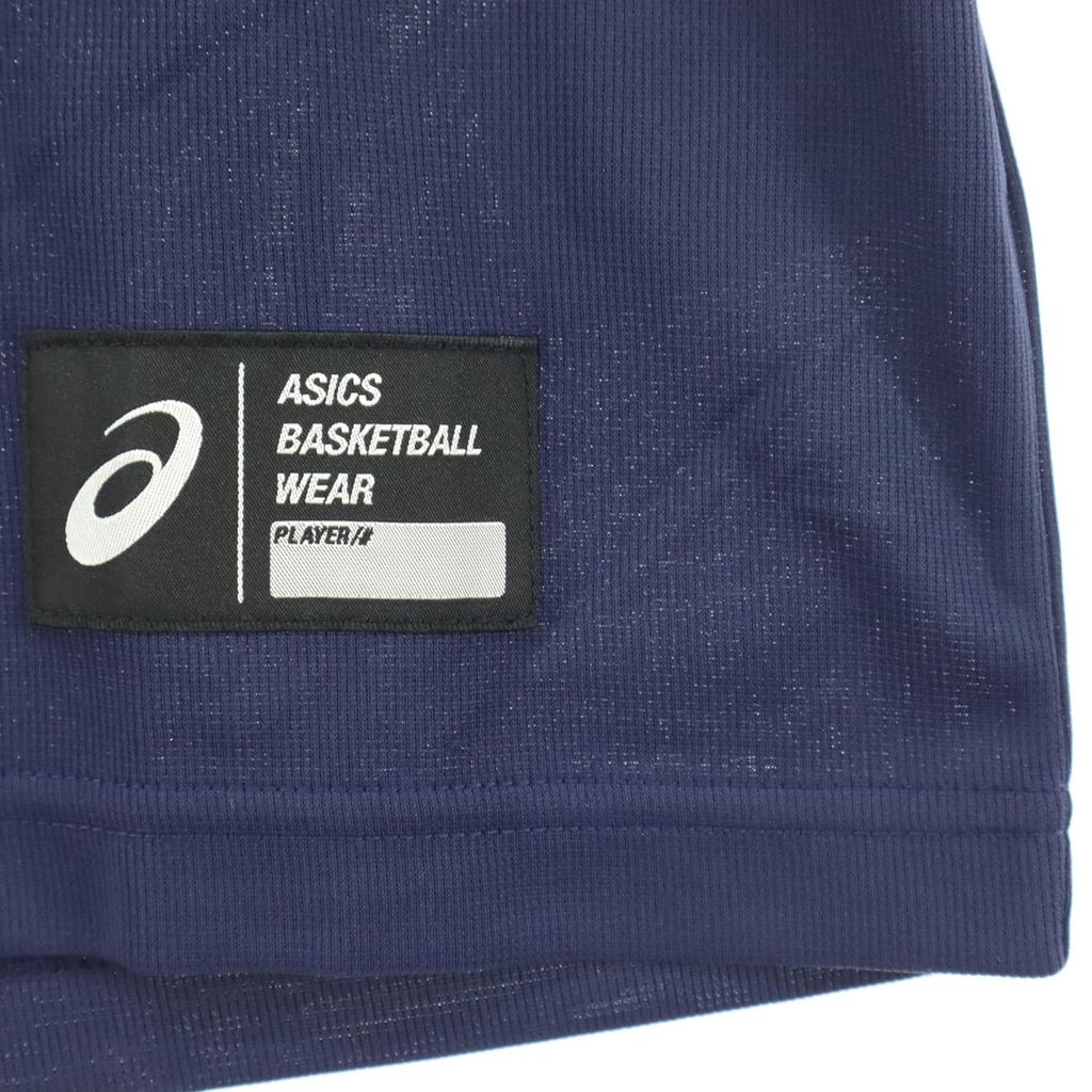 Unused Asics Print Short Sleeve Round Neck T-shirt M Navy Men's Used