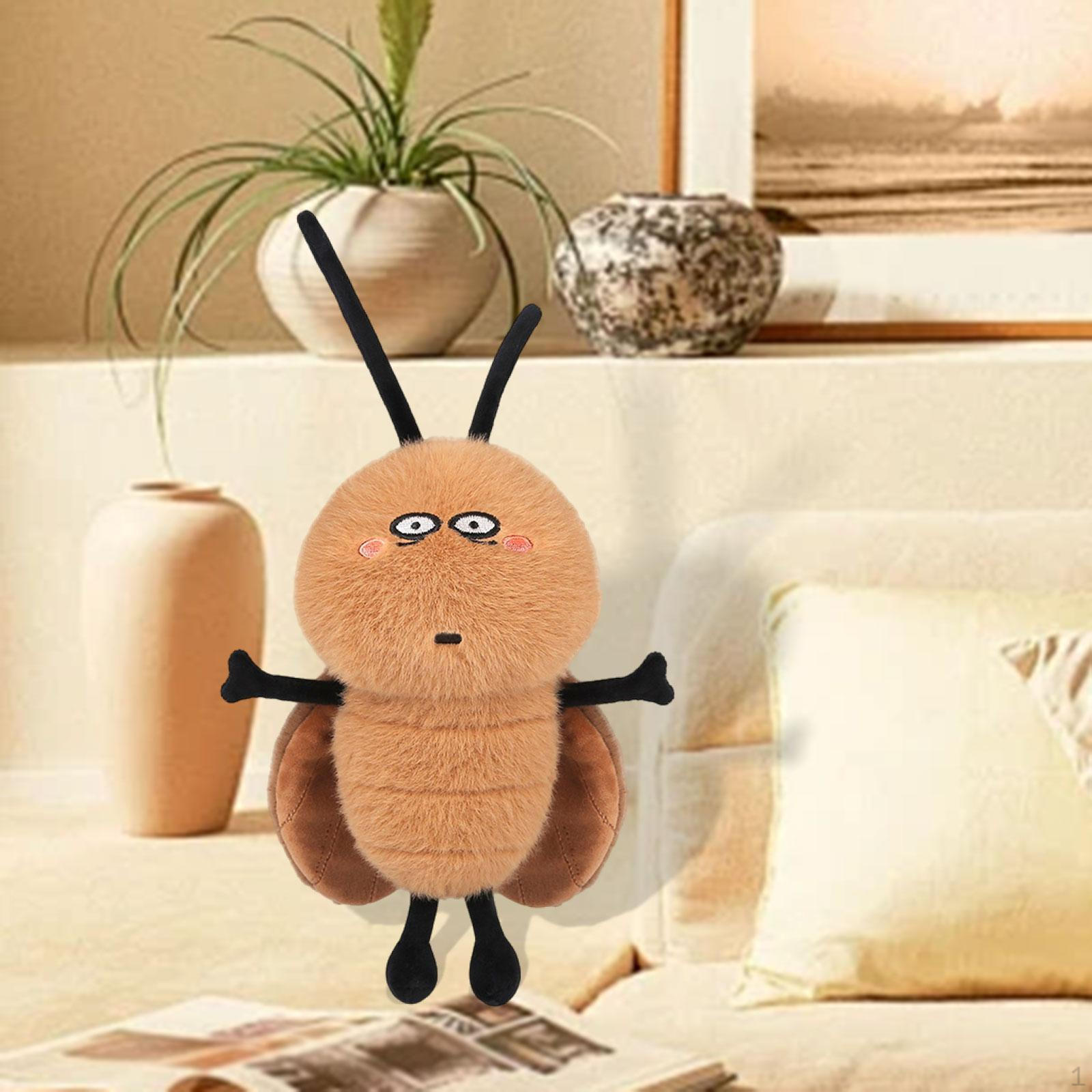 

Мягкая игрушка таракан коллекционное милое животное белый