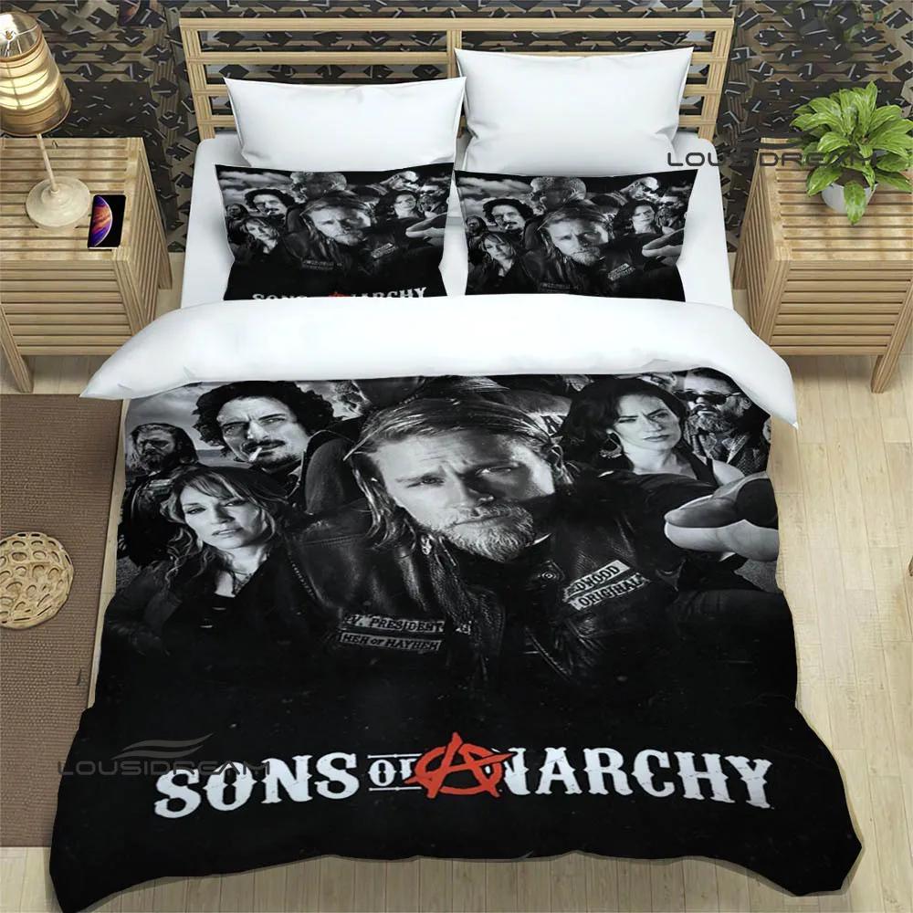 Sons of Anarchy Retro Printed Bedding Sets Exquisite Supplies Set Duvet Cover Bed Comforter Set Bedding Set Luxury Birthday Gift