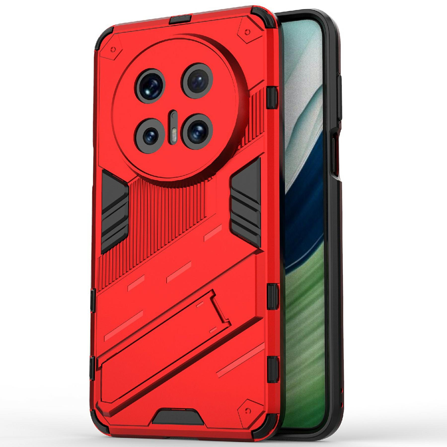 

For Huawei Mate 70 Pro+/Mate 70 Pro Case PC+TPU Shockproof Phone Cover with Kickstand Red