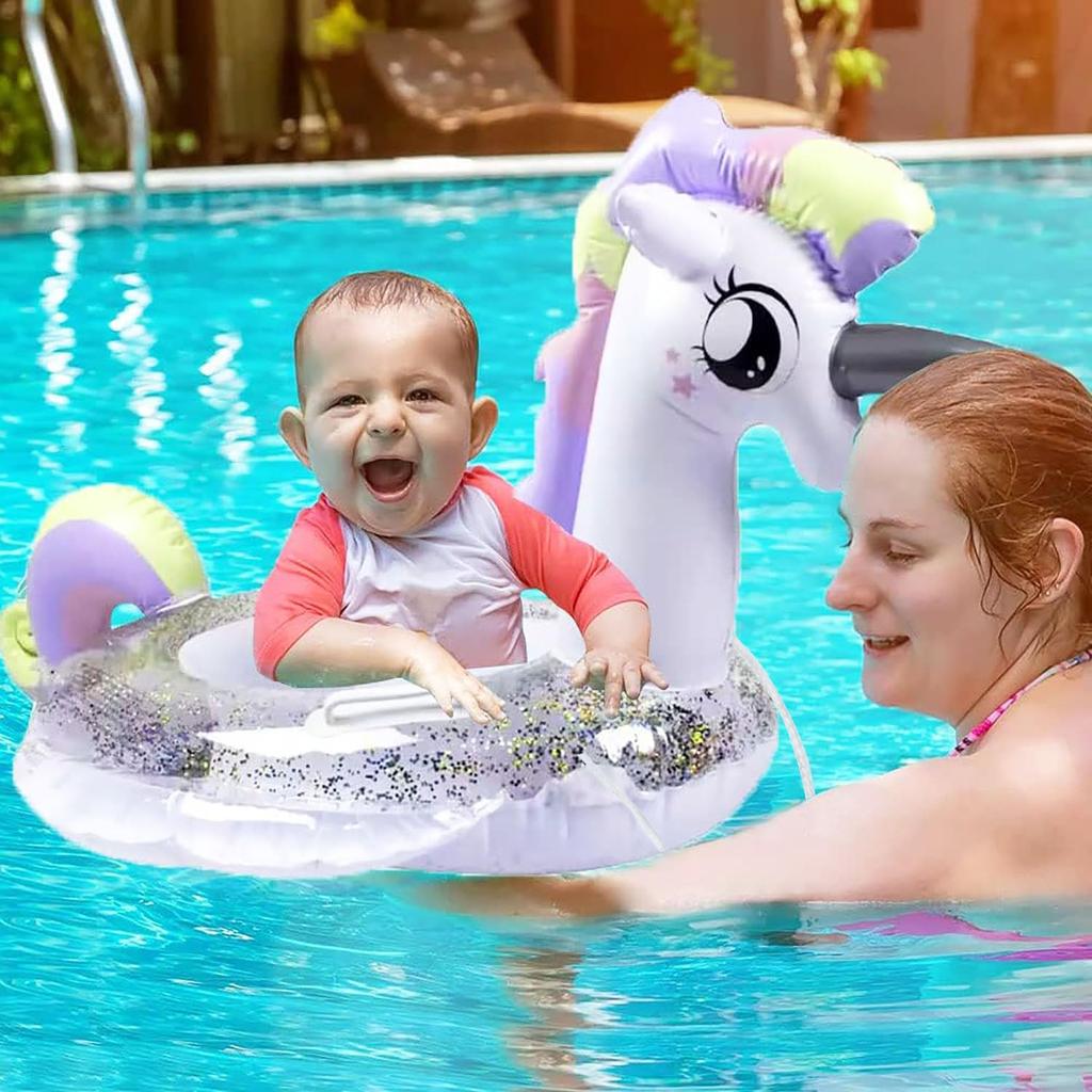 Colac de înot YXTC pentru copii Colac de înot drăguț Pat colac strălucitor Hamac de apă Flotabilitate puternică Joacă de vară în mare Joacă în apă Inel pentru picioare Piscină Plajă Baie în mare