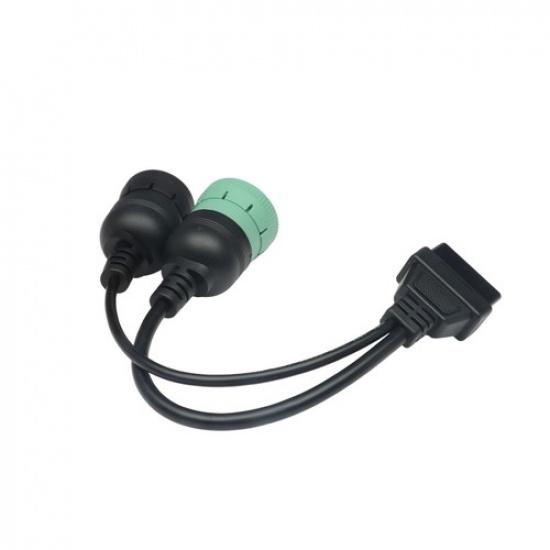 OBD2 6 Pin J1708 or 9 Pin J1939 to 16 Pin Adapter Cable for Heavy Duty Truck