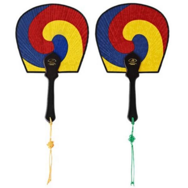 

Korean Traditional Pattern Folk Hand Fan Set (2pcs) 2pcs