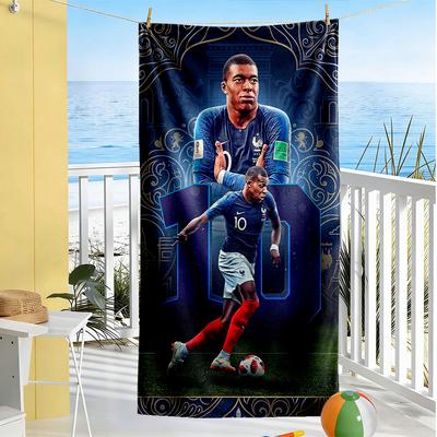 Toalla de Playa Mbappé Alta Absorción y Secado Rápido Cómoda Ligera