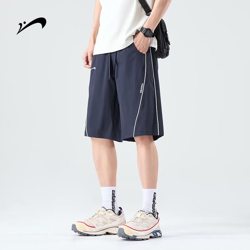 Guirenniao Men s Cool-Feel Ice Silk Mesh Bermuda Shorts 2XL
