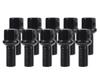 X-LABEL Wheel Bolts [R13 M14 X 1.5] [28mm] Original Length, Black, Set of 10