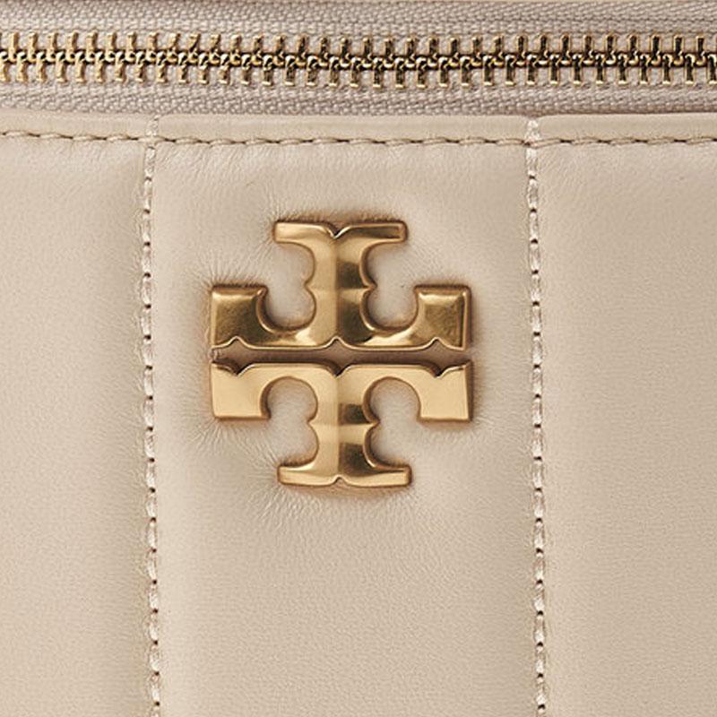 Tory Burch Kira Metal Double T Logo Bucket Bag Leather Tote Shoulder Crossbody Bag Women bags Cheese-White 138999-724
