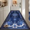 New Classical Flower Design Soft Decor Home Entryway Long Carpet Light Luxury Big Size Hallway Rug Washable Stair Antiskid Mat