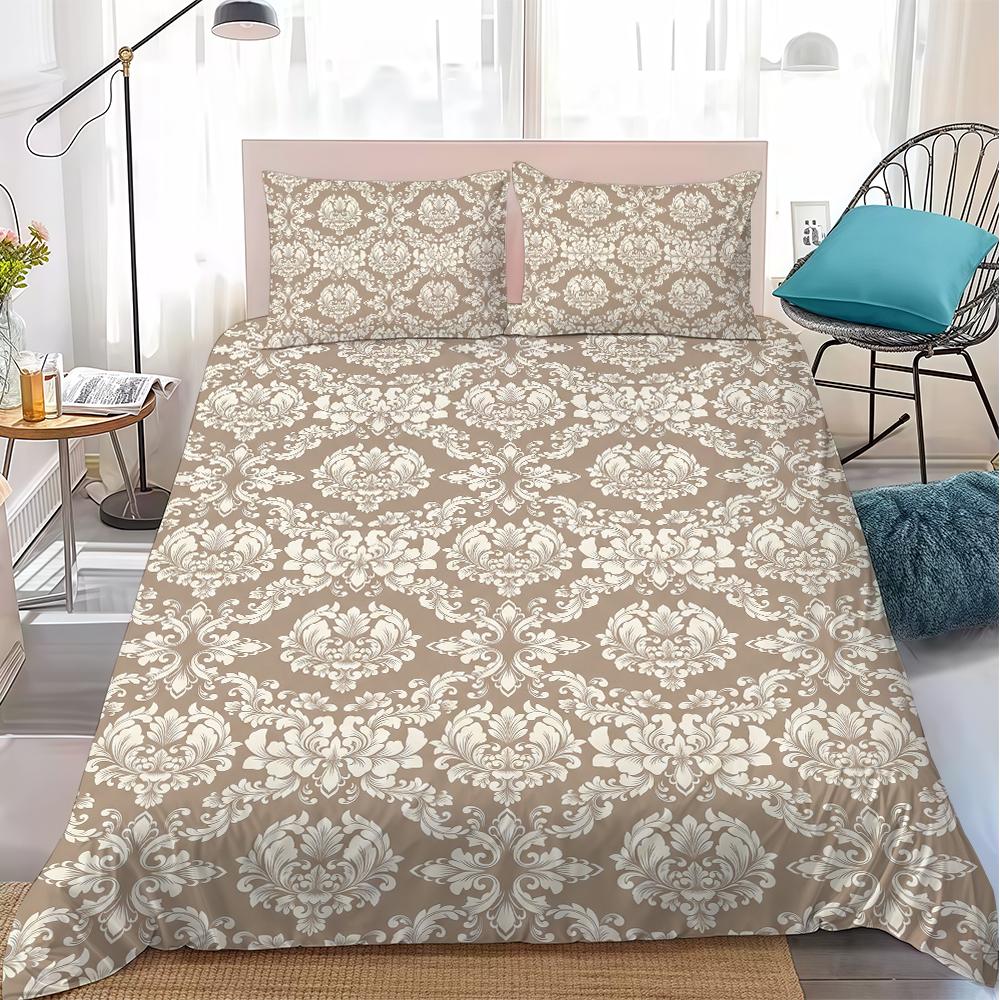 Floral Pattern Duvet Cover Set Home Style Bedding Soft Laundry Cotton Bed 3 Piece Set Student Dormitory Gift