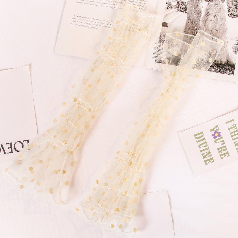 Women's Plus Size Ice Silk Polka Dot UV Protection Arm Sleeves