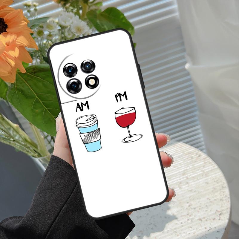 Coffee Wine Cup Case For OnePlus 15 15R 13 13T 13R 12 12R 11 10 10R 10T 8T Nord 5 CE 4 2 3 Lite N20 N30 Cover