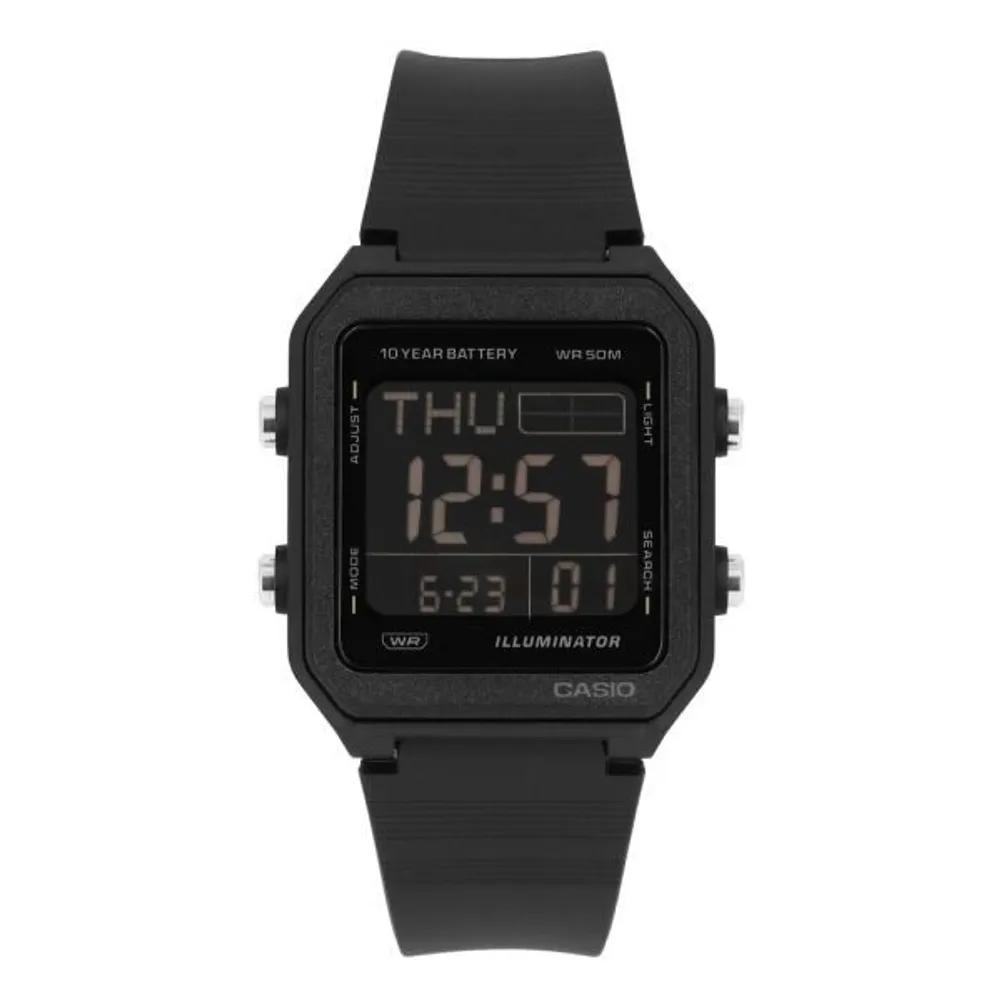 [Cio] W-221H-1BVDF Digital Square Vintage Retro Unisex Urethane Watch W-221H-1BVDF