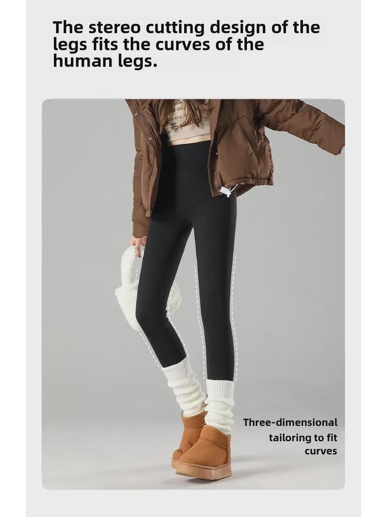 Women's Velvet Thickened Cashmere Shark Pants for Autumn and Winter