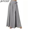 BITCED Women's Fashion Casual Solid Color Print Pants & Capris