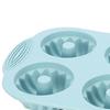 6-Cavity Silicone Cake Mold Non-stick Food Grade Easy Release DIY Round Cookies Donut Pudding Chocolate Fondant Jelly Baking Mold