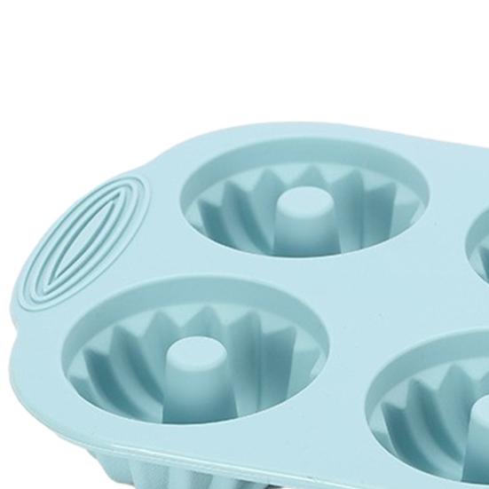 6-Cavity Silicone Cake Mold Non-stick Food Grade Easy Release DIY Round Cookies Donut Pudding Chocolate Fondant Jelly Baking Mold