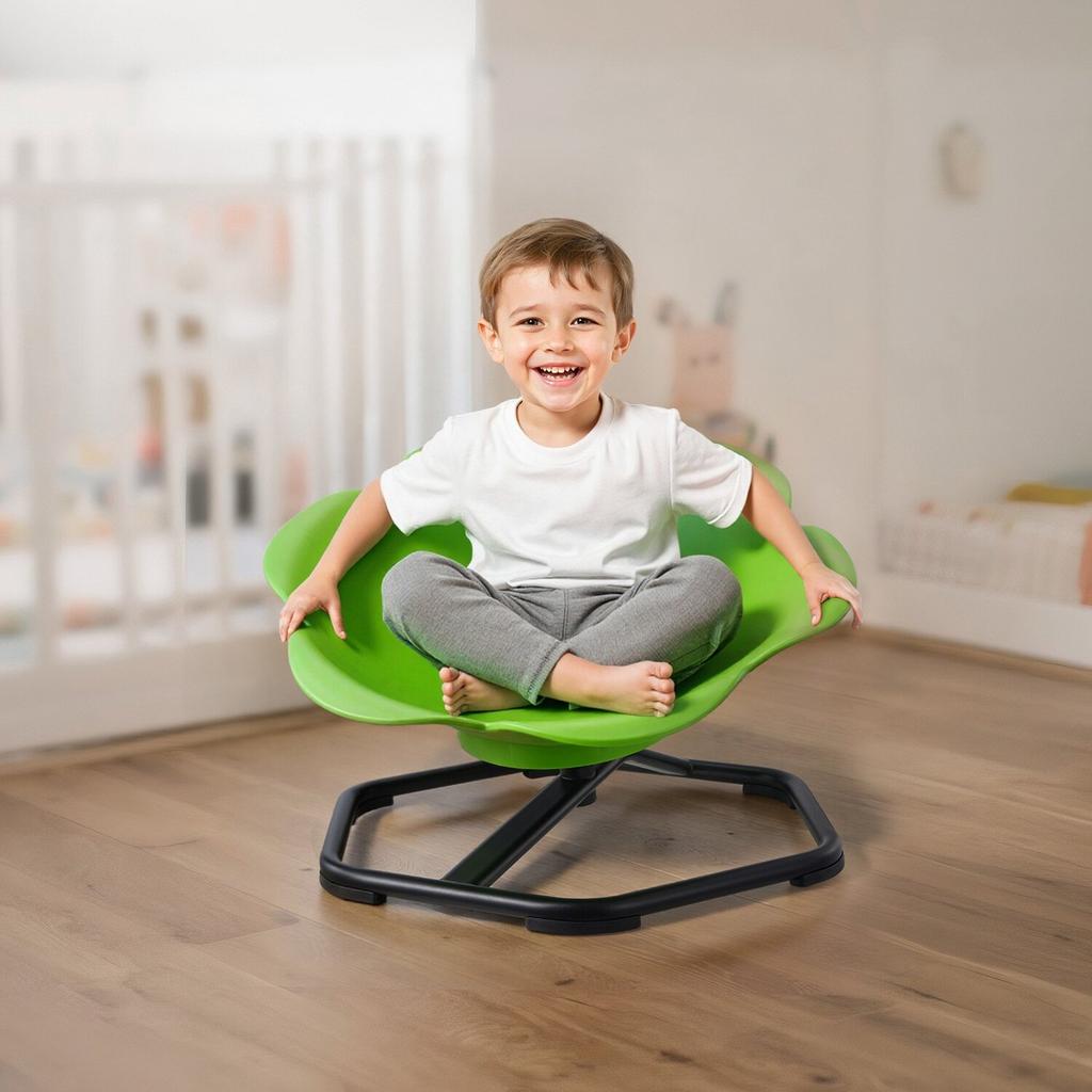 Kinder Drehstuhl, 100 kg Tragfähigkeit, Zylinderförmiger Sensorischer Drehstuhl, Sensorisches Spielzeugsitz für autistische Kinder mit rutschfester Metallbasis, Kleinkind Sit &