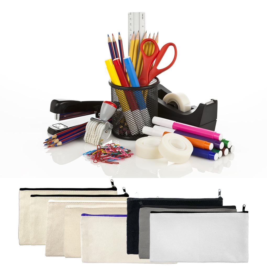 10pack/lot Store Your Keys And Pencils With These Canvas Stationery Bags Stationery Boxes Hand Drawn Bags Makeup Bags