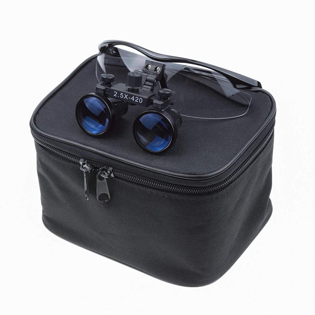 EUSTOMA Binocular 420mm Operating Adjustable Interpupillary For Laboratory Includes Cloth Bag Storage Case 2.5x Magnifier, 2.5X Loupe, Glasses,