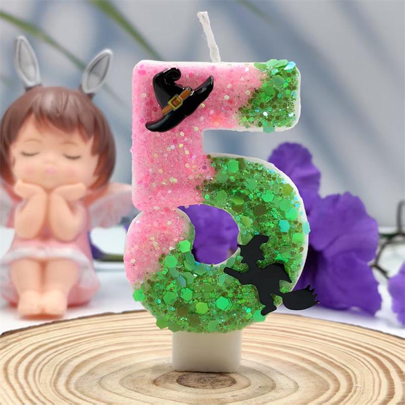 Witch Digital Candles and Digital Specifications Are Complete and Niche Exquisite Creative Design Birthday Cake Atmosphere