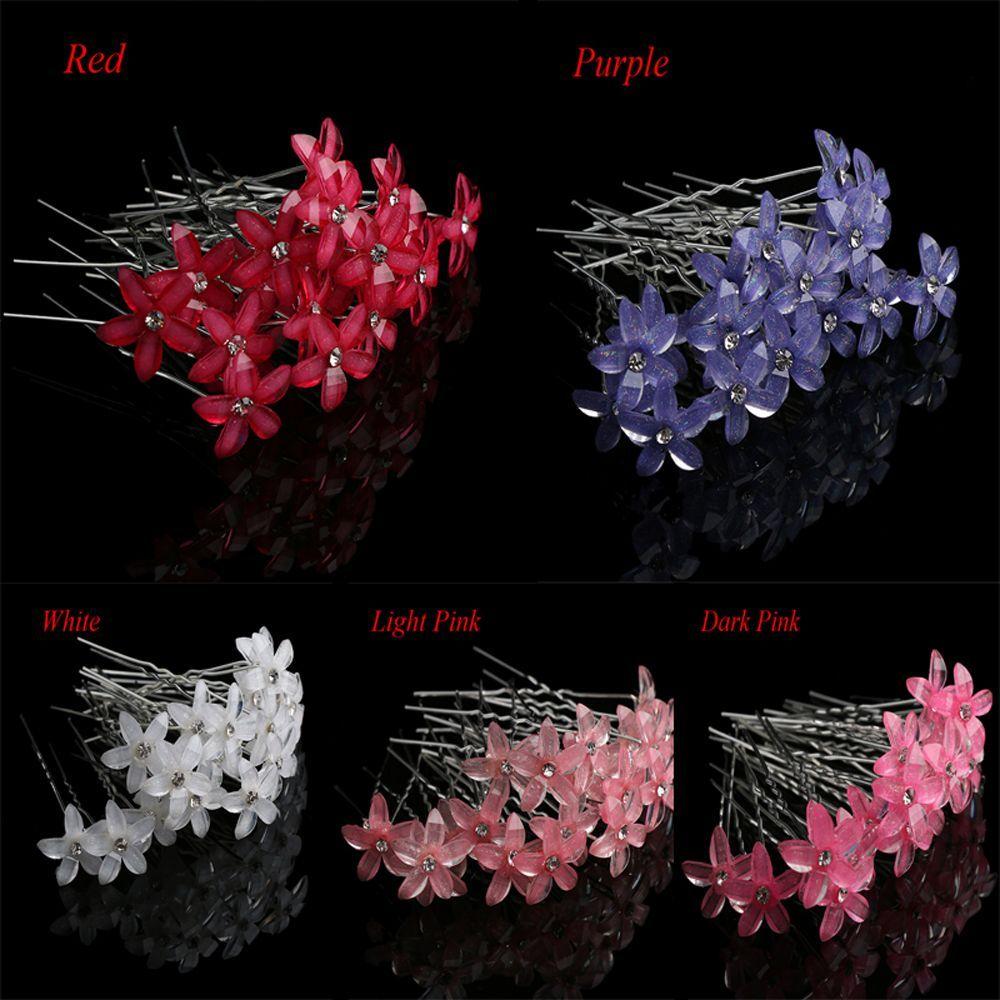 20pcs New Trinket Flower Hairclips Hairpins Headwear Bride Headdress