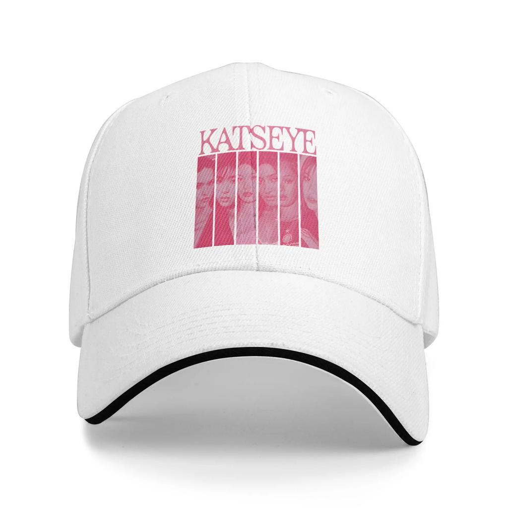 Lipgloss Katseye Kpop Idol Baseballkappen Mode Sandwich-Kappe Unisex Polyesterkappen Hut Sport