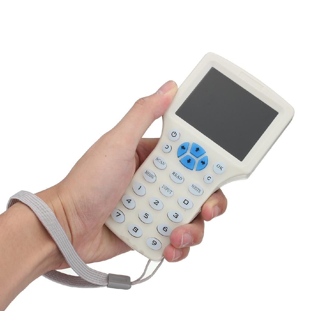 Cititor Scriitor Card IC Cu 6 Keyfob & 6 Card / 10 Frecvență RFID Copiere Criptat NFC Smart ID 150x80x22mm