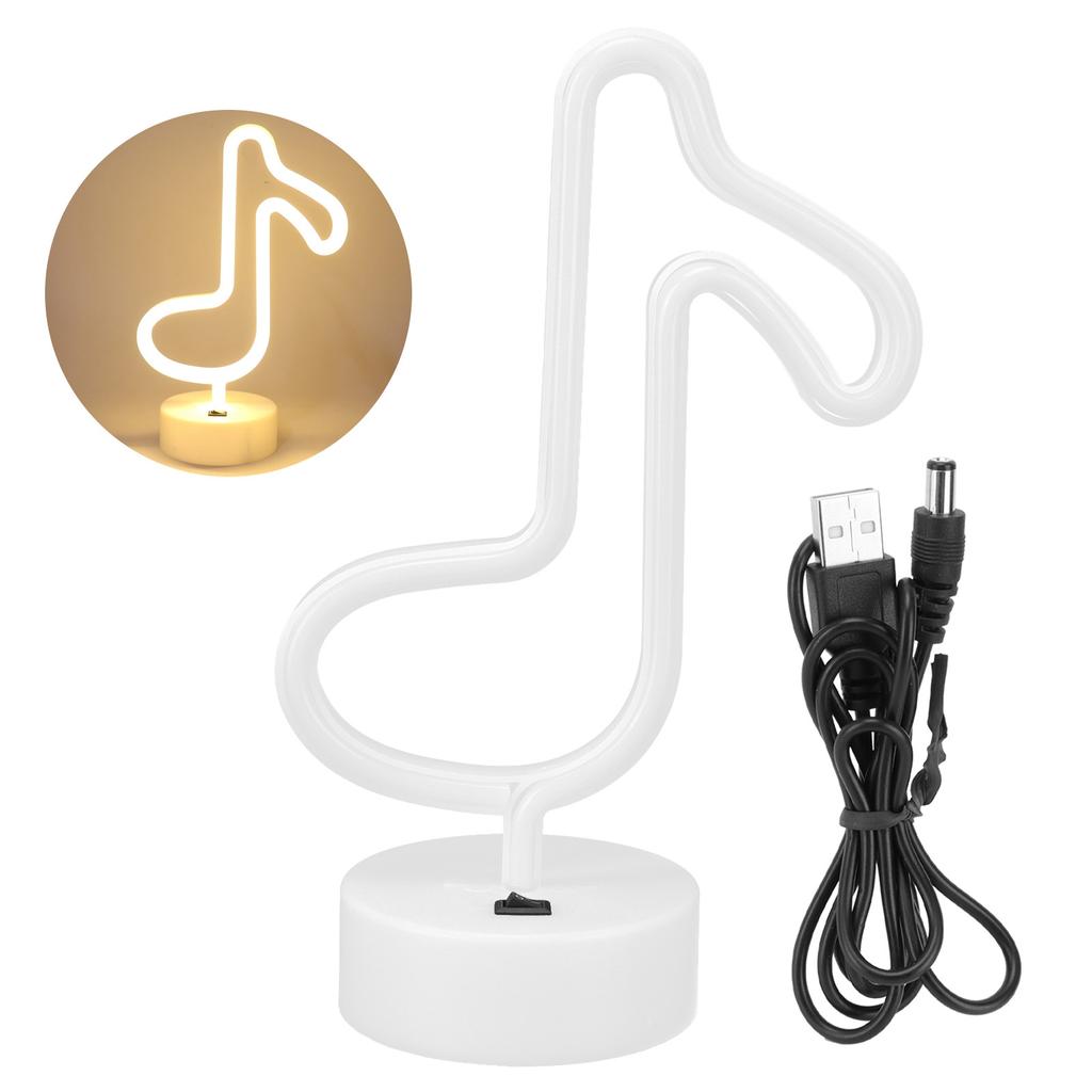 Desktop Lamp Desktop Neon Light Unique Music Note Shaped Night Lamp Home Bedroom Kids Room Table Decoration Neon Sign Neon Light